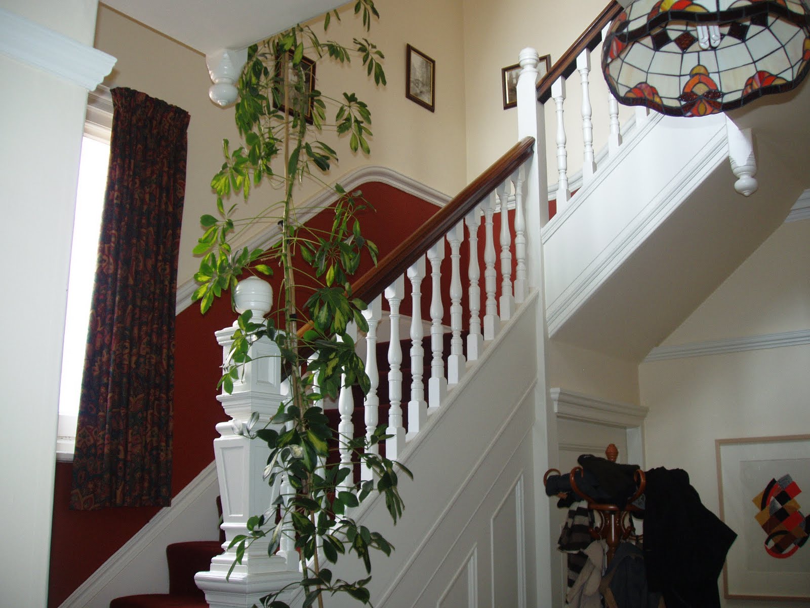 Painted banister inside a Leicester house